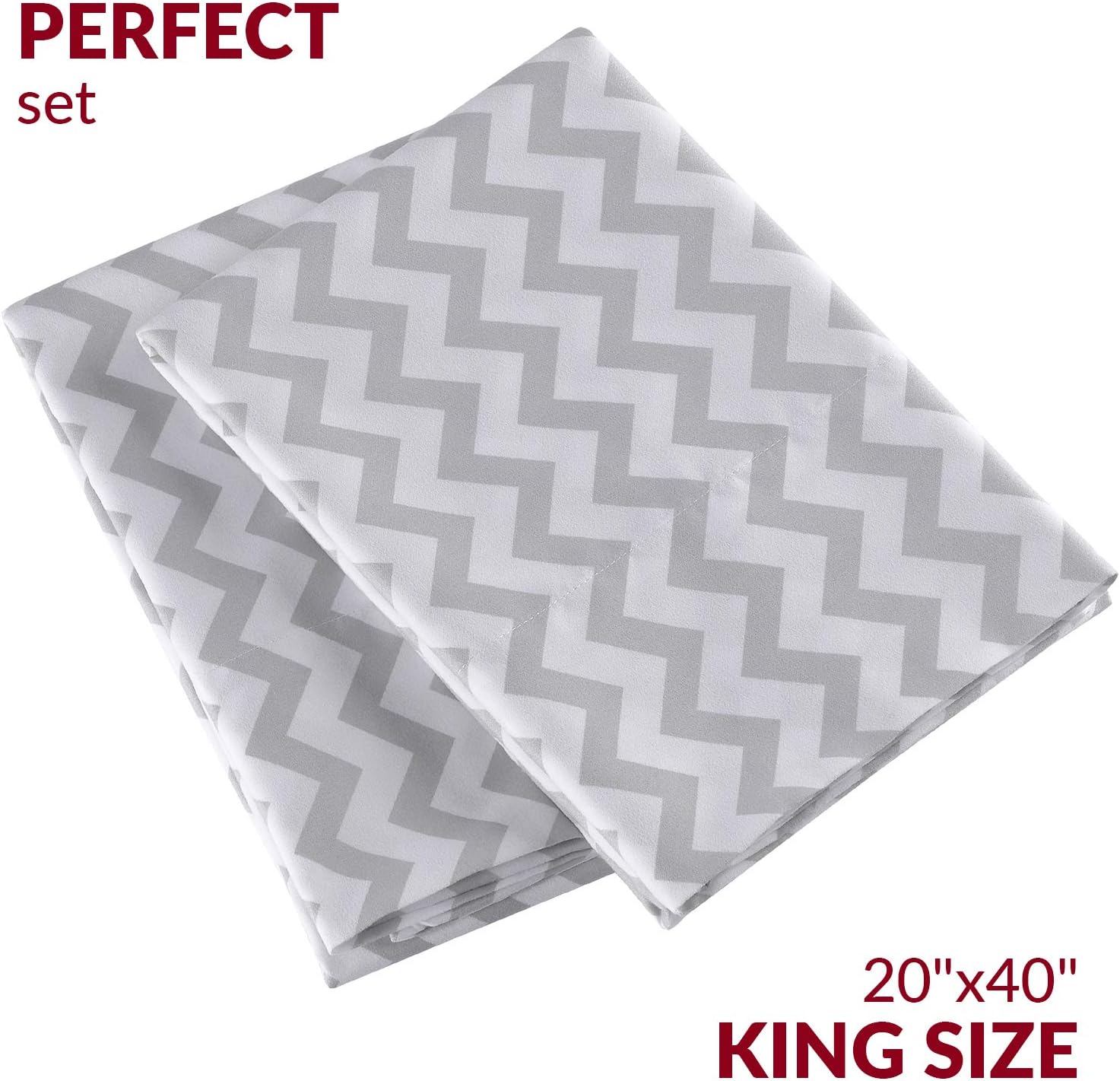 Mellanni Pillow Cases - Luxury, Extra Soft, Cooling Pillow Covers - 2 PC Iconic Collection Pillowcases - Envelope Closure (King 20" x 40",…