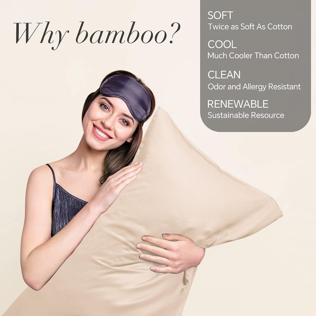 Bedelite Body Pillow Case Cover, Rayon Made from Bamboo, Cooling Body Pillow Cover for Hot Sleepers and Night Sweats, Breathable & Silky So…