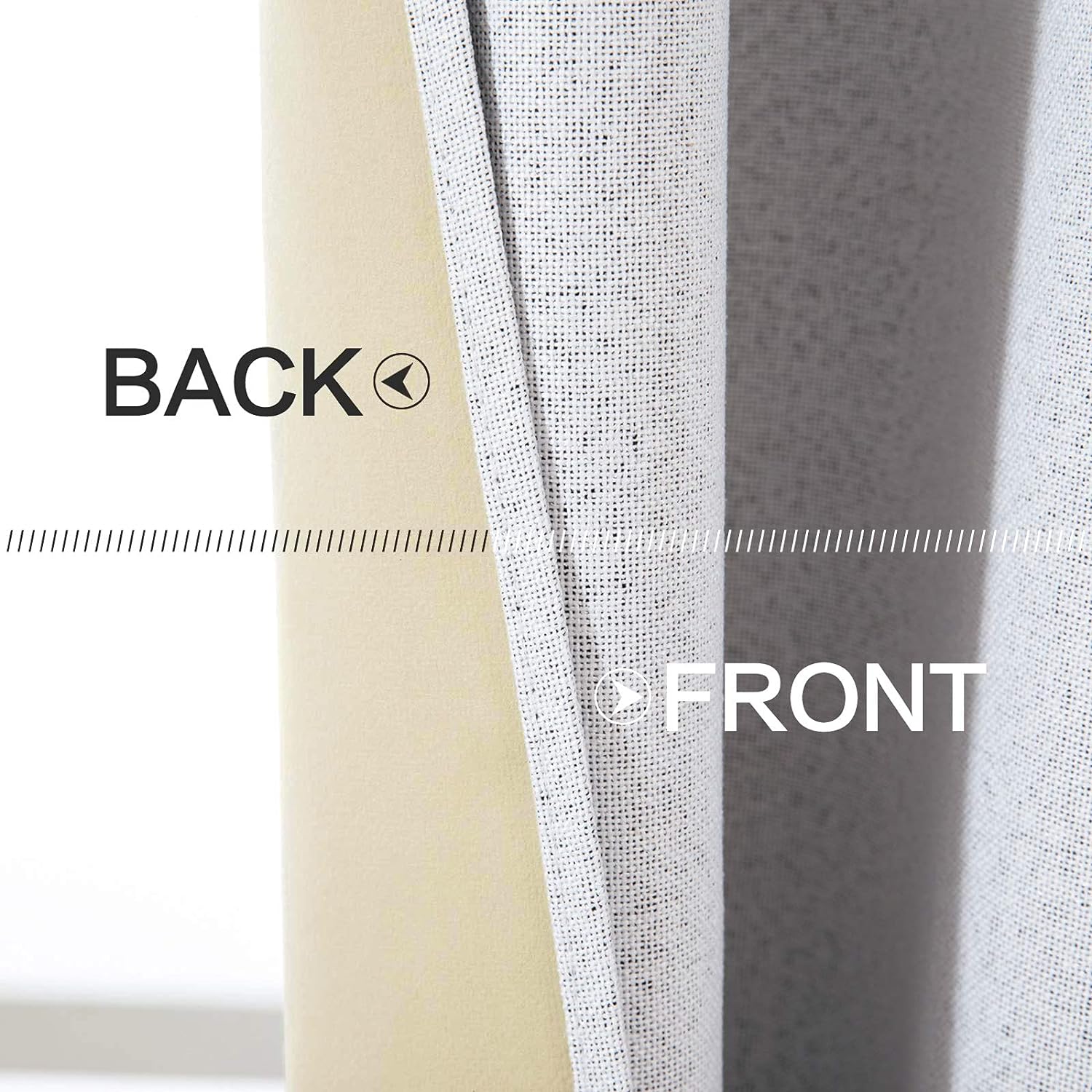 Miulee Linen Texture Curtains for Bedroom Solid 100% Blackout Thermal Insulated Grayish White Curtains Grommet Room Darkening Curtains/Drap…