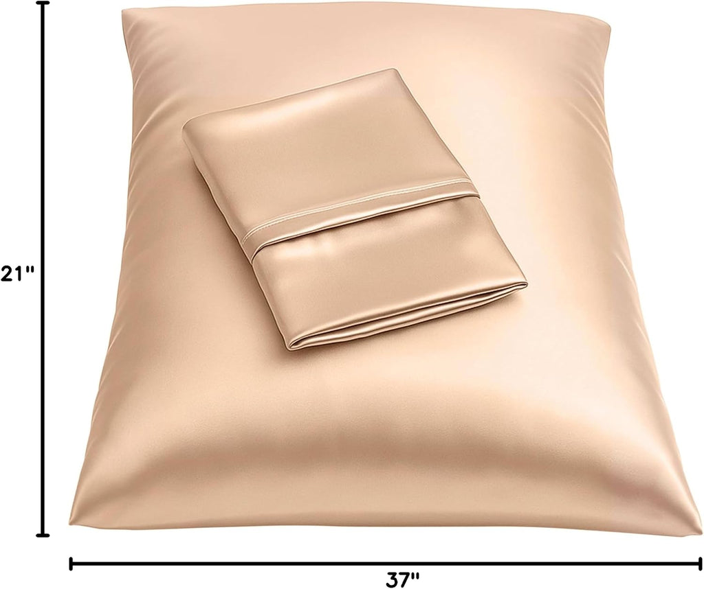 Blissford Satin Pillowcase with Zipper, for Hair and fabric comfort, Feels Soft and Cool Like a Silk Pillowcase, Satin Pillow Cases 2…