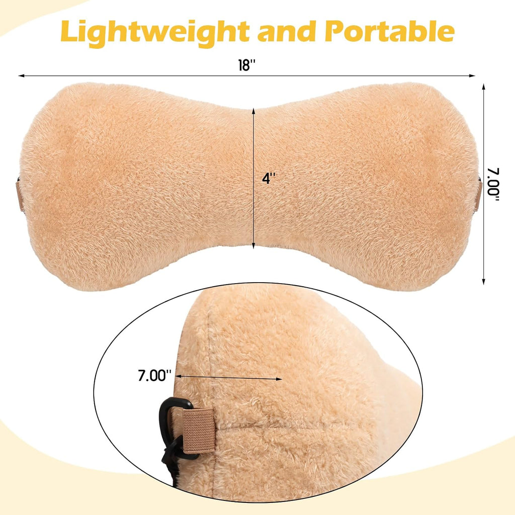 Colingmill 1 Pc Neck Pillow for Recliner Headrest Pillow Bone Shaped Chair Plush with Adjustable Strap Neck Support and Curve Head Cushion…