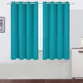 Lemomo Teal/Turquoise Kids Blackout Bedroom Curtains/52 x 63 Inch/Set of 2 Panels Thermal Insulated Living Room Curtains 63 Inch silver
