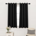 Pickluc Black Blackout Curtains with Grommet 63 Inches Long 2 Panels Set, Light Blocking Window Drapes for Living Room, Thermal Insulated,…
