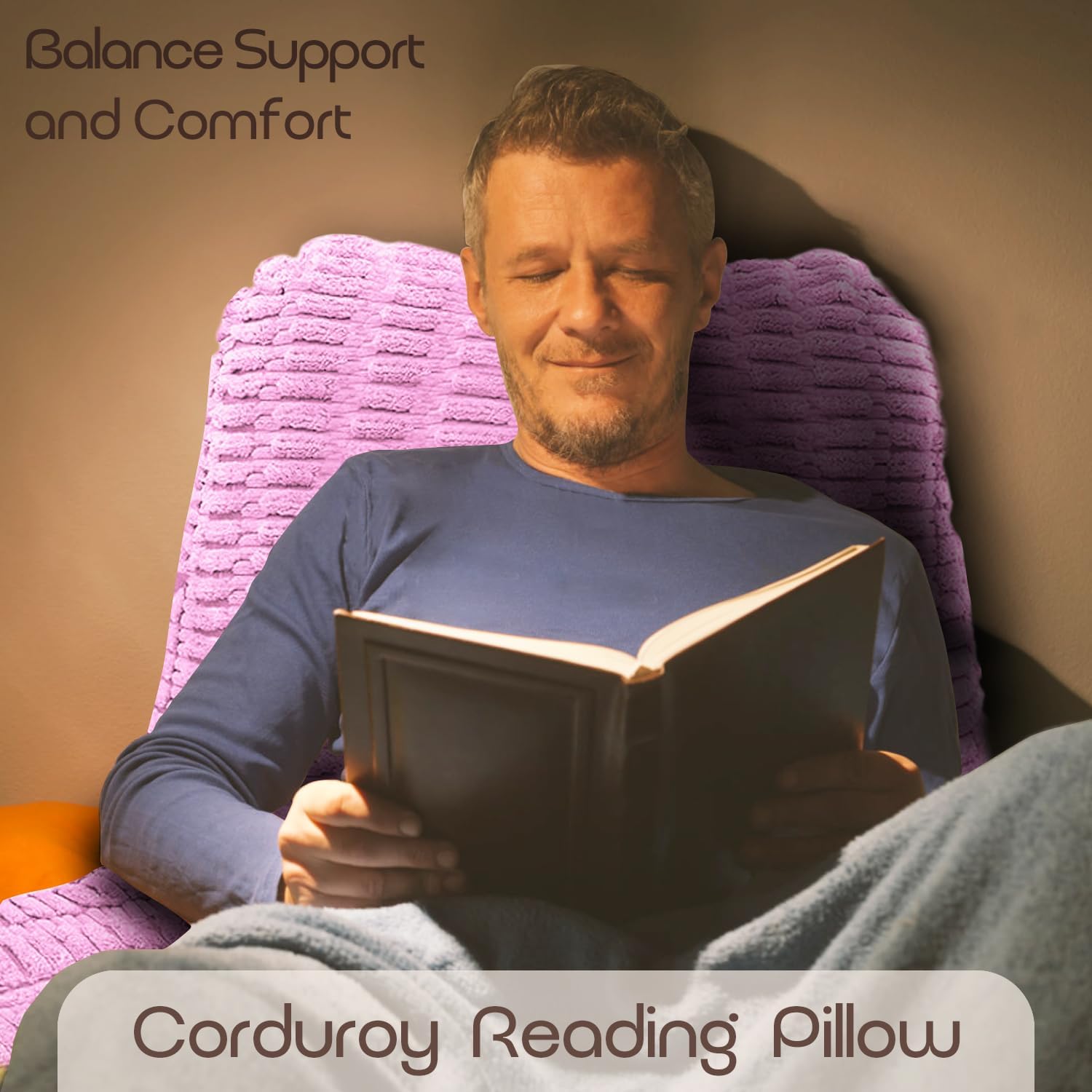 MIJIMO Reading Pillows for Sitting in Bed Adult, Back Rest Pillow for Sitting Up in Bed and Couch, Back Support Chair Pillow Support…