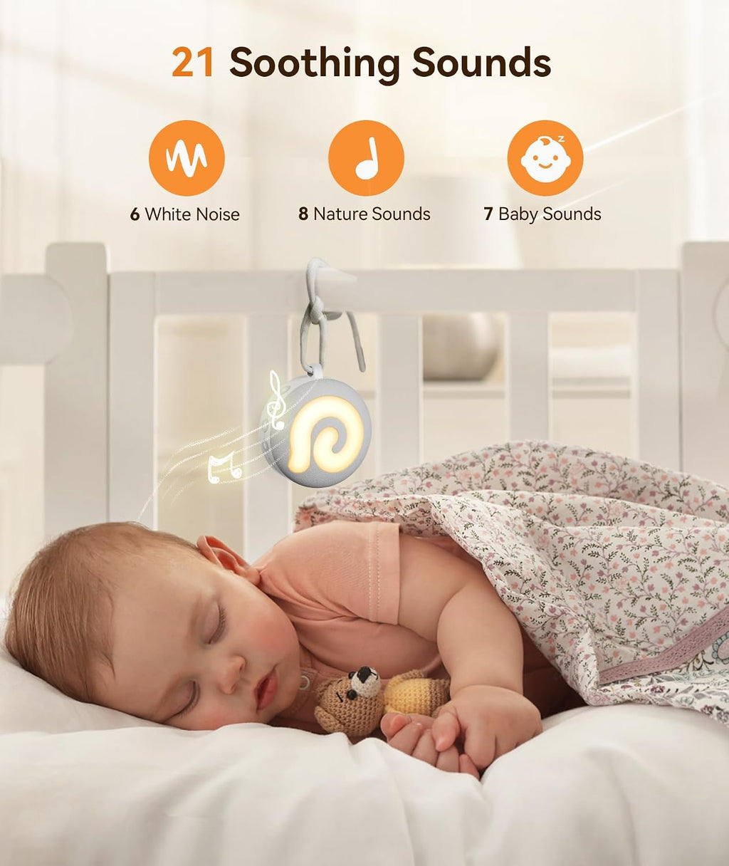 Dreamegg Portable Sound Machine Baby - D11 White Noise Machine for Baby Sleeping with Night Light, White Noise, Lullaby, Nature Sounds…