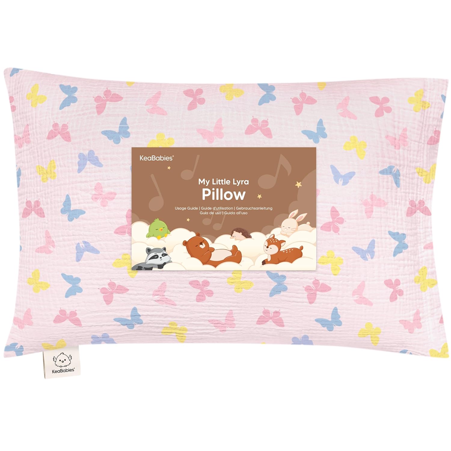 KeaBabies Toddler Pillow with Pillowcase – 13x18 Soft, Breathable Organic Cotton Muslin Kids Pillow for Sleeping, Travel, Preschool Nap…