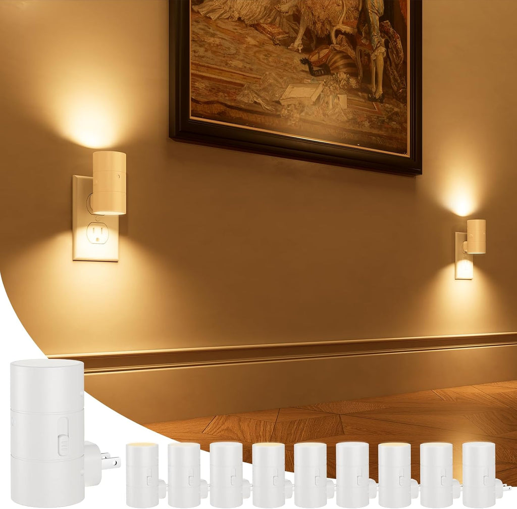 Niorsun Night Lights Plug into Wall, Dimmable with 3 Color Modes & Auto On/Off Sensor, Ultra- Nightlight for Hallway, Bathroom, Bedroom…