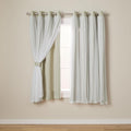 TOWN & COUNTRY LUXE Talia Double Layer Indoor Curtains, Sheer and Room Darkening Blackout, Grommet Top, Energy Efficient, 2-Pack Set…