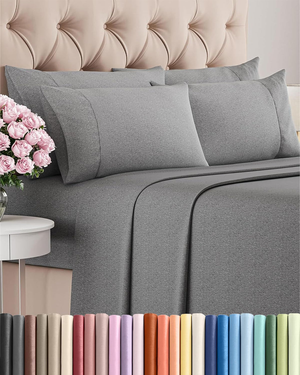 King 6 Piece Sheet Set - Comfy, Breathable & Cooling - Soft Hotel Luxury Bedding for Women, Men, Kids, Teens and Children - 1 Flat & 1…