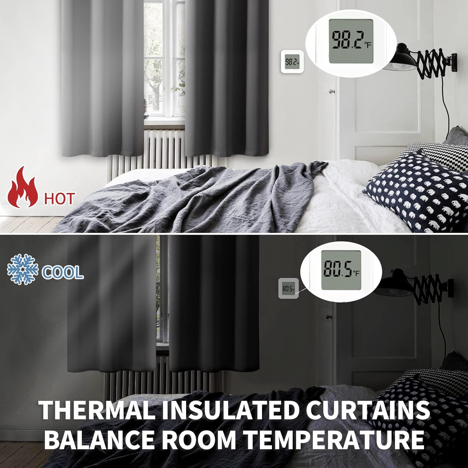 BGment Blackout Curtains for Bedroom - Grommet Thermal Insulated Room Darkening Curtains for Living Room, Set of 2 Panels, Each 55 x 69 Inc…
