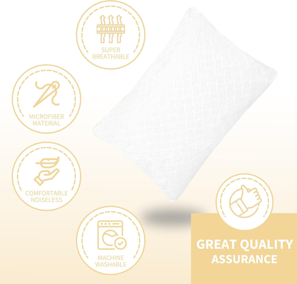 SafeandSound Safe and Sound Zipper Waterproof Pillow Protector, 3D Jacquard Standard Size Breathable Soft Pillow Cover Case, Zippered Hotel…