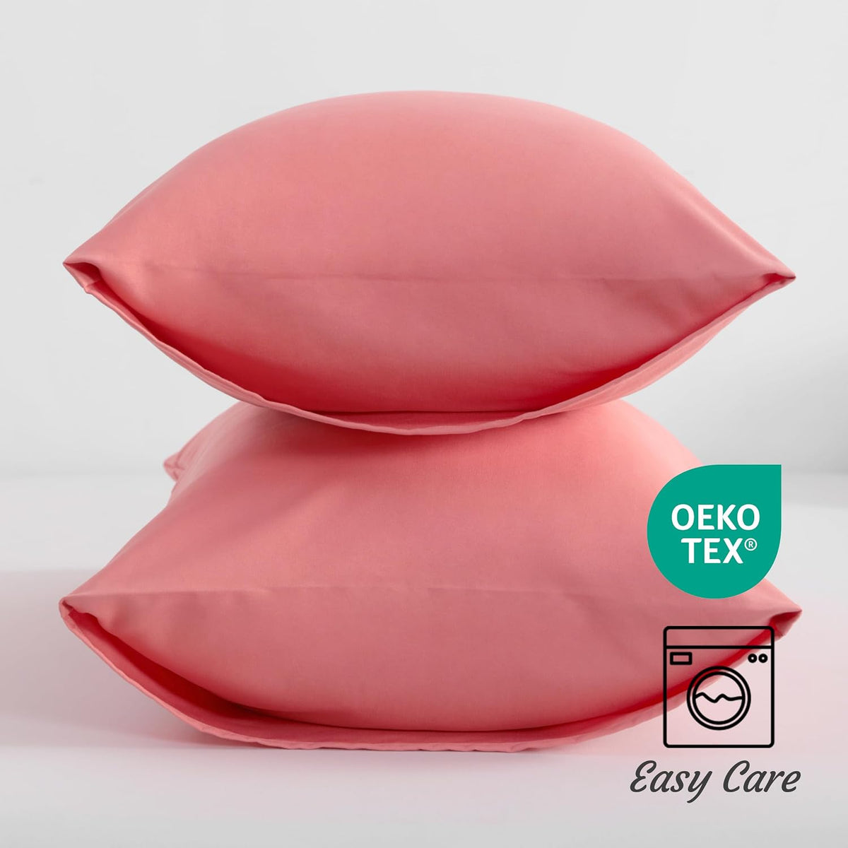Ntbay Toddler Pillow Cases Set of 2, 2 Pack Brushed Microfiber 14x20 Pillow Cases, Soft, Wrinkle, Fade, Stain Resistant Coral Pink Pillow C…