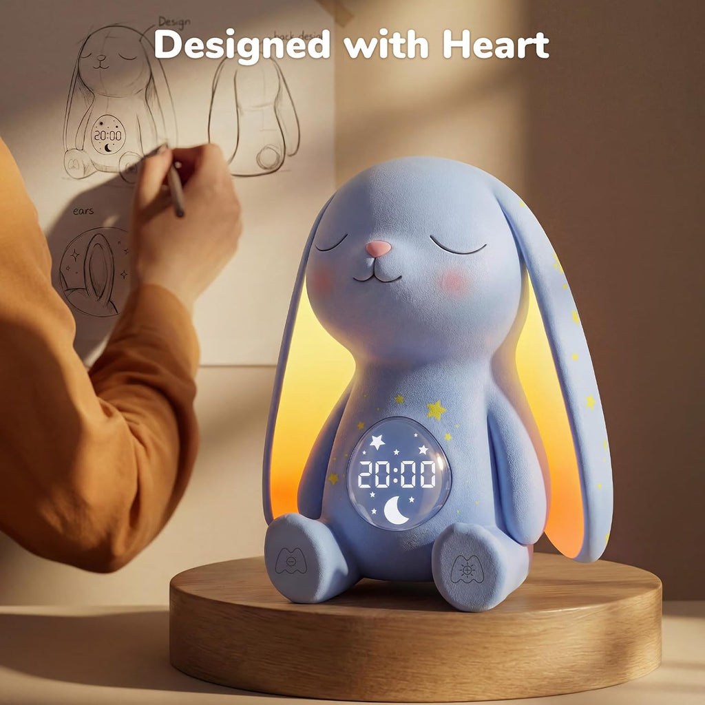 Mewaii Mom's Choice Awards丨Bunny White Noise Sound Machine Baby for Sleep- AI Cry Detection, 100 Soothing Sounds, Full APP Access Included,…