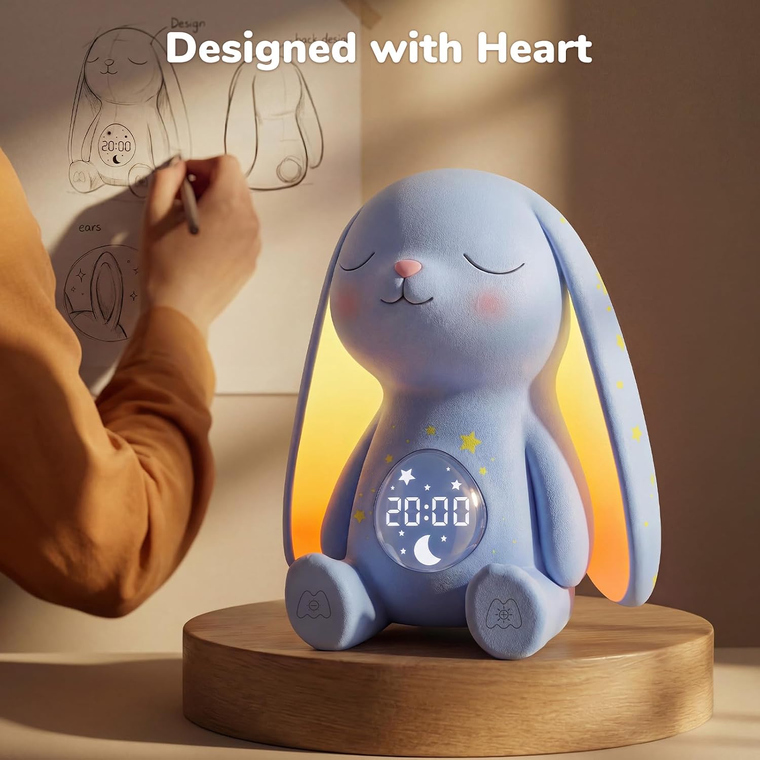 Mewaii Mom's Choice Awards丨Bunny White Noise Sound Machine Baby for Sleep- AI Cry Detection, 100 Soothing Sounds, Full APP Access Included,…