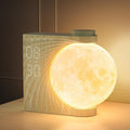 Rotating Moonlight Alarm Clock for Heavy Sleepers - Sunrise Simulation Wake-Up Light, Snooze, 10 Light Effects, 30/60/90 Timer, 10 Nature…
