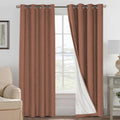 H.VERSAILTEX Bedroom Curtains Blackout Linen Blackout Curtains 84 Inches Long, 100% Blackout Thermal Textured Linen Look Curtain…