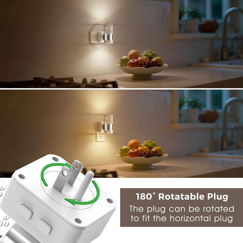 L LOHAS LED Night Lights Plug into Wall, Dimmable Night Light with Dusk-to-Dawn Sensor, Soft White/Cool White/Amber 3 Color Light…