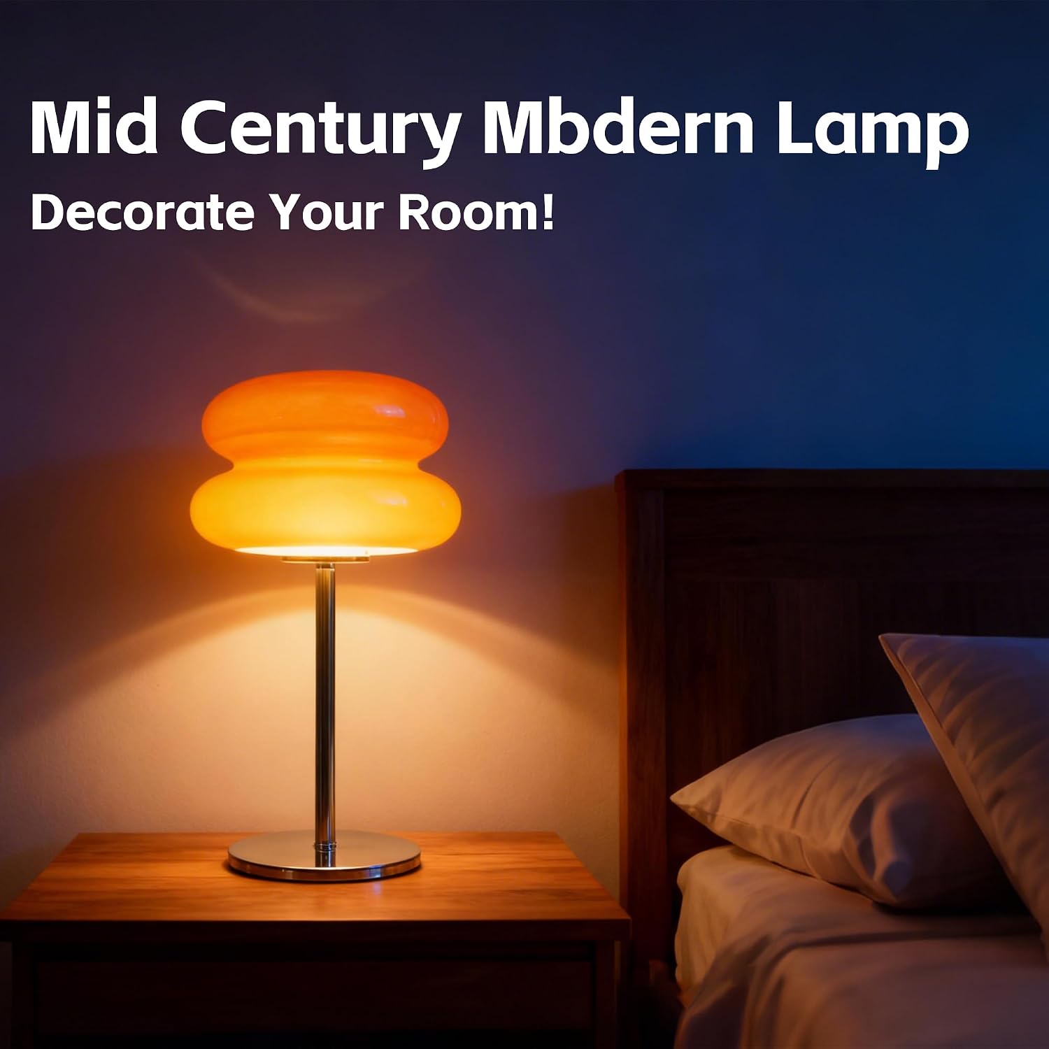 Bedroom Mushroom lamp, Medieval Modern Bedside Table lamp for Night Stands, Vintage dimmable Small Lamps, Cute Cool Desk Lamps Home Room…