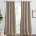 Nicetown Taupe Blackout Curtains 108" Long, 55" Wide, 2 Pieces for Office, Dining, Guest Room - Sound Reducing, Heat and Cold Block Panels…