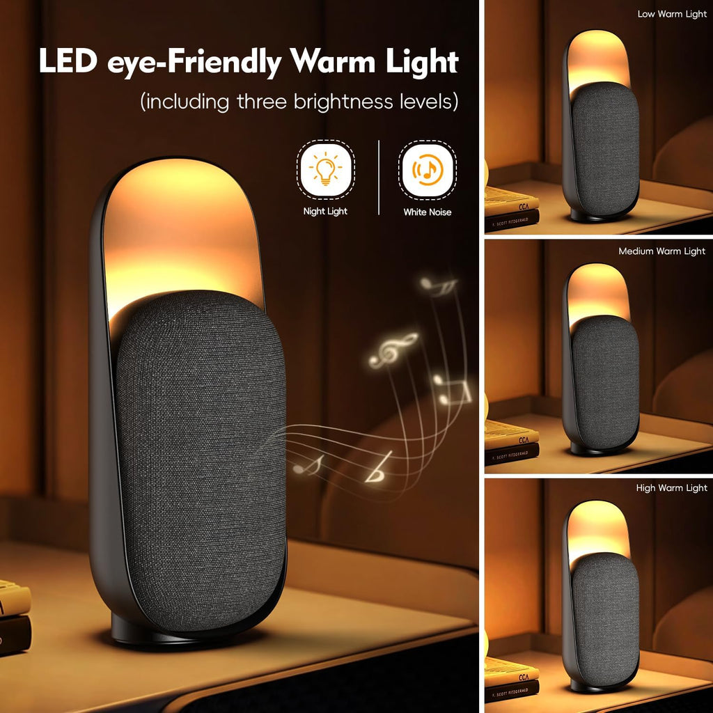 Rorense LED Night Light 3 Light Modes White Noise Machine with BT Speaker,6 Soothing Sounds, Night Light The Light is Soft and Soothing, for…
