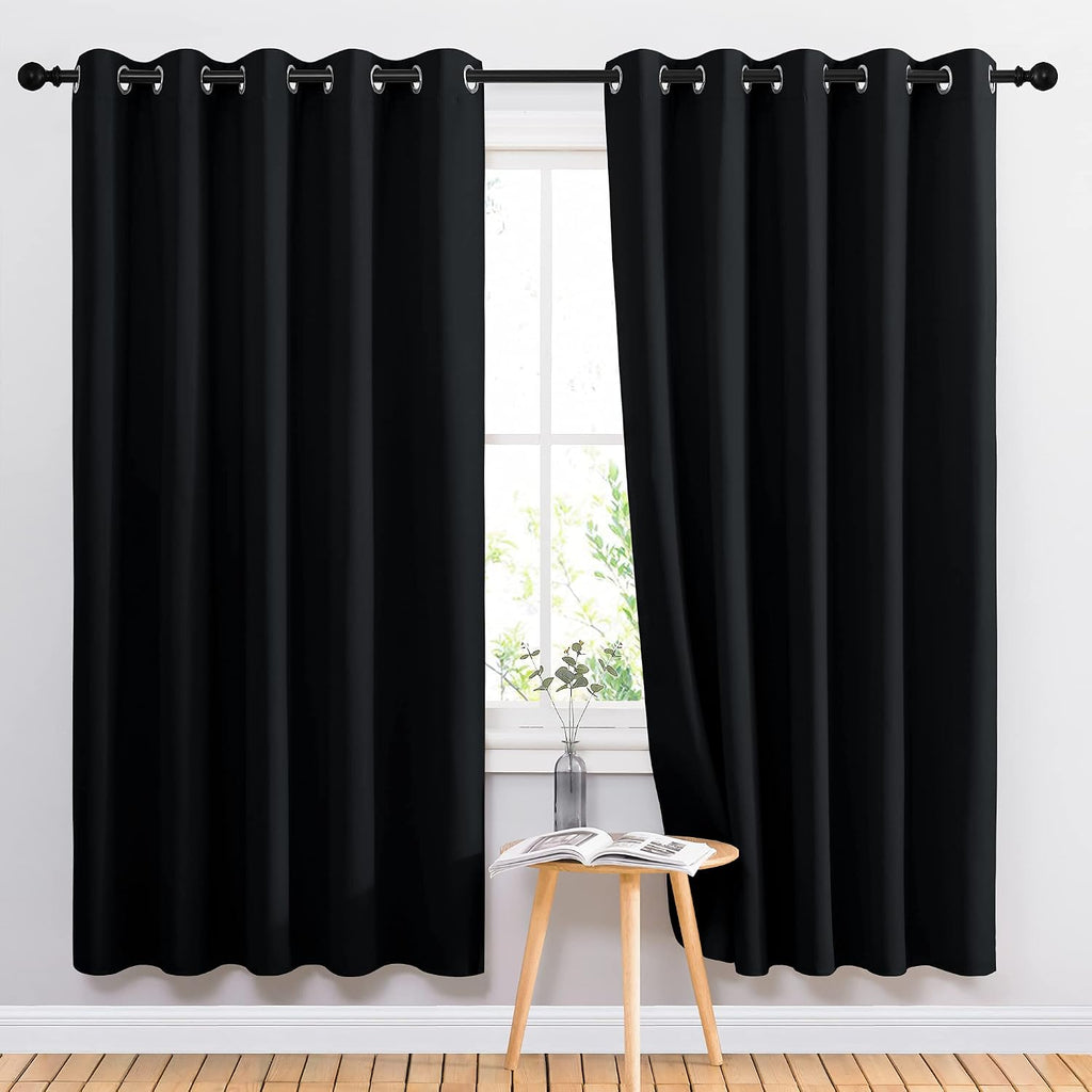 NICETOWN Blackout Curtain Panels 72 inches - Light Reducing Thermal Insulated Solid Grommet Blackout Curtains/Panels/Drapes for Living…