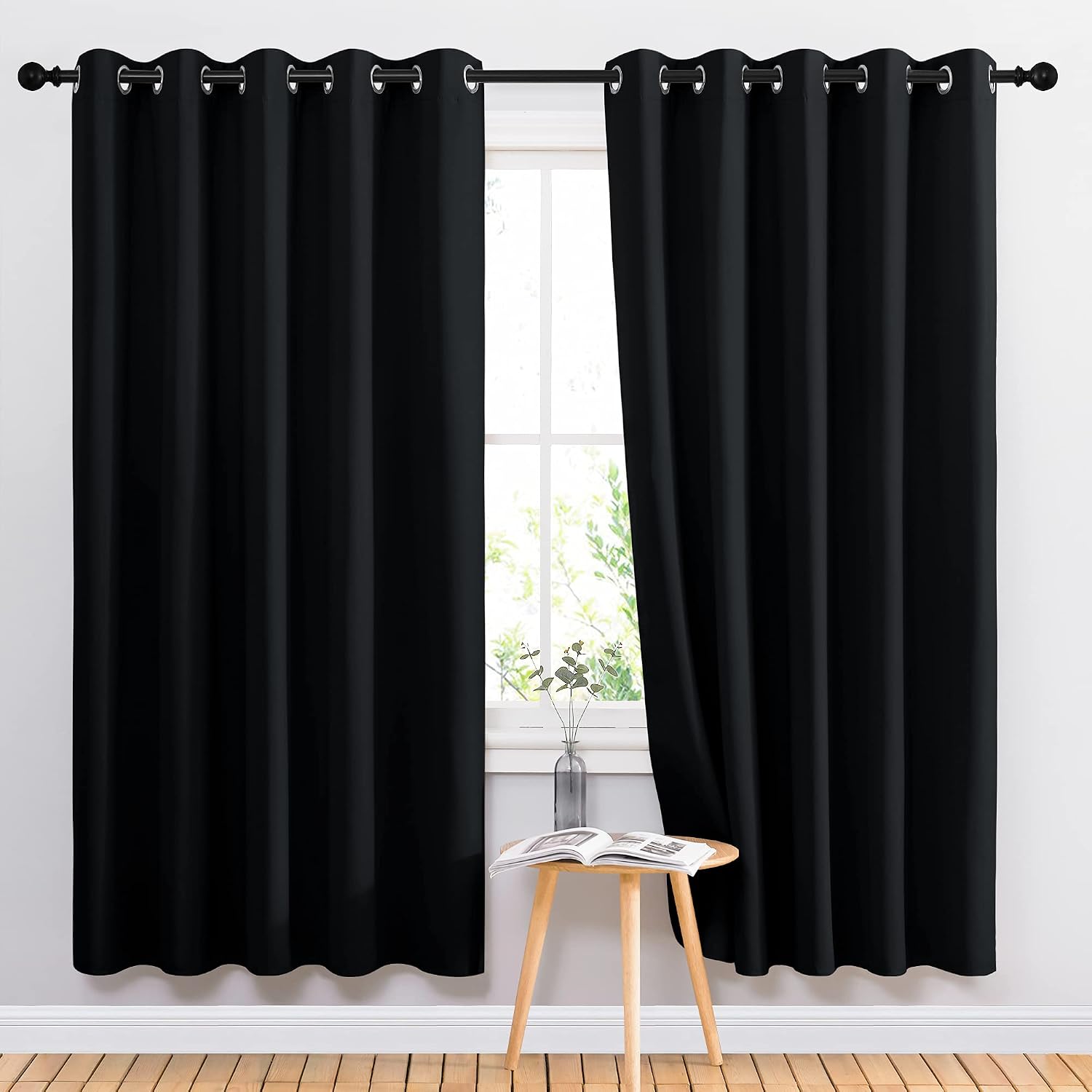NICETOWN Blackout Curtain Panels 72 inches - Light Reducing Thermal Insulated Solid Grommet Blackout Curtains/Panels/Drapes for Living…