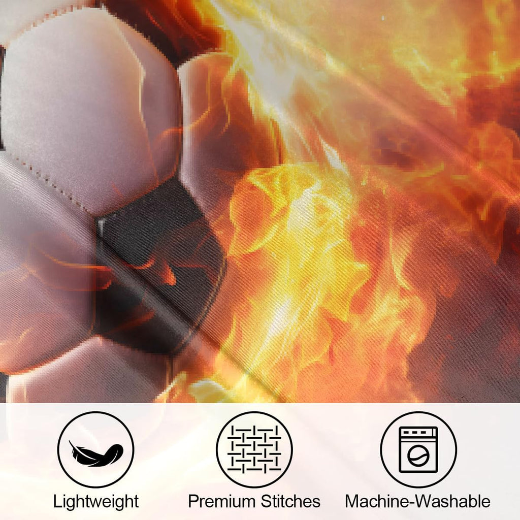 Fire Sports Soccer Satin Pillowcase for Hair and Skin Soft Silk Pillow Cases with Envelope Closure Cooling Pillow Case Slip 15.99 Pillow…