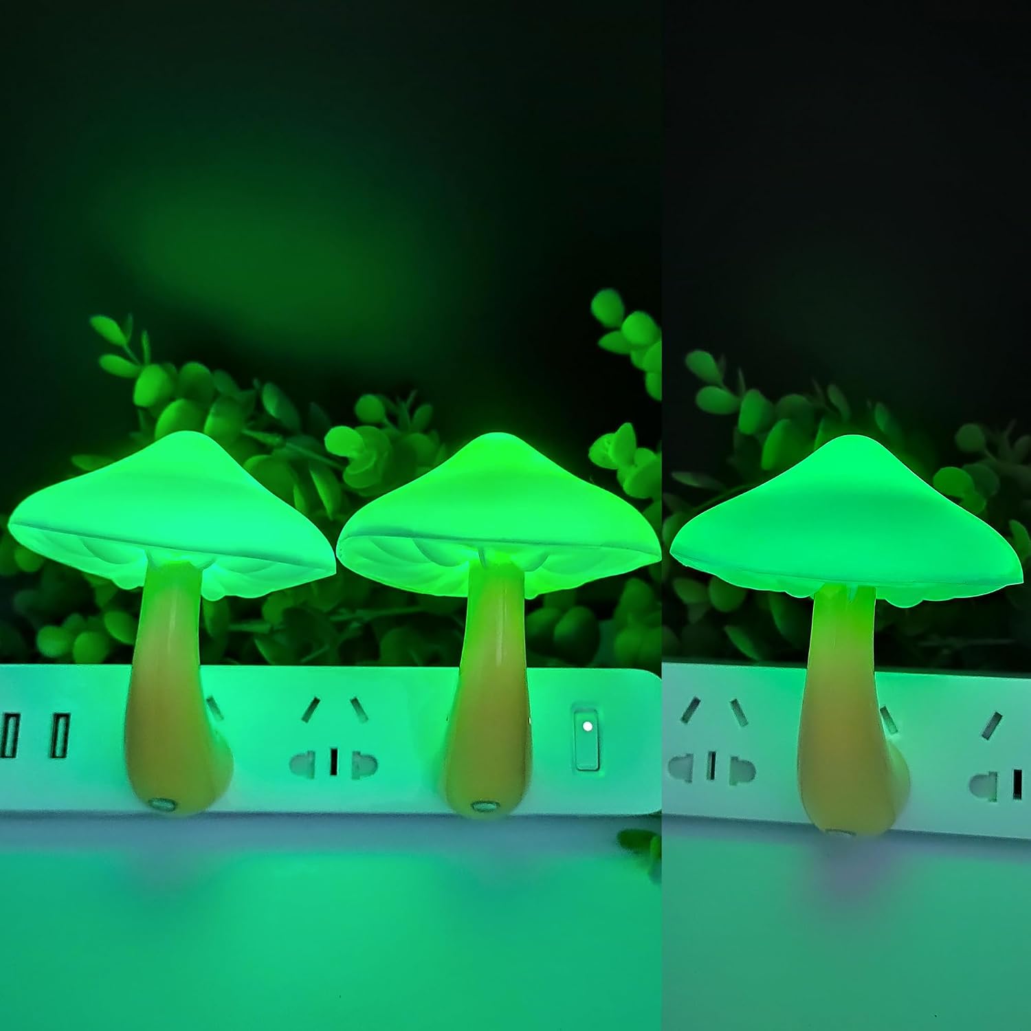 AUSAYE 3 Pack Sensor LED Night Light Plug in Lamp Mushroom Night Light for Adults Kids NightLight…