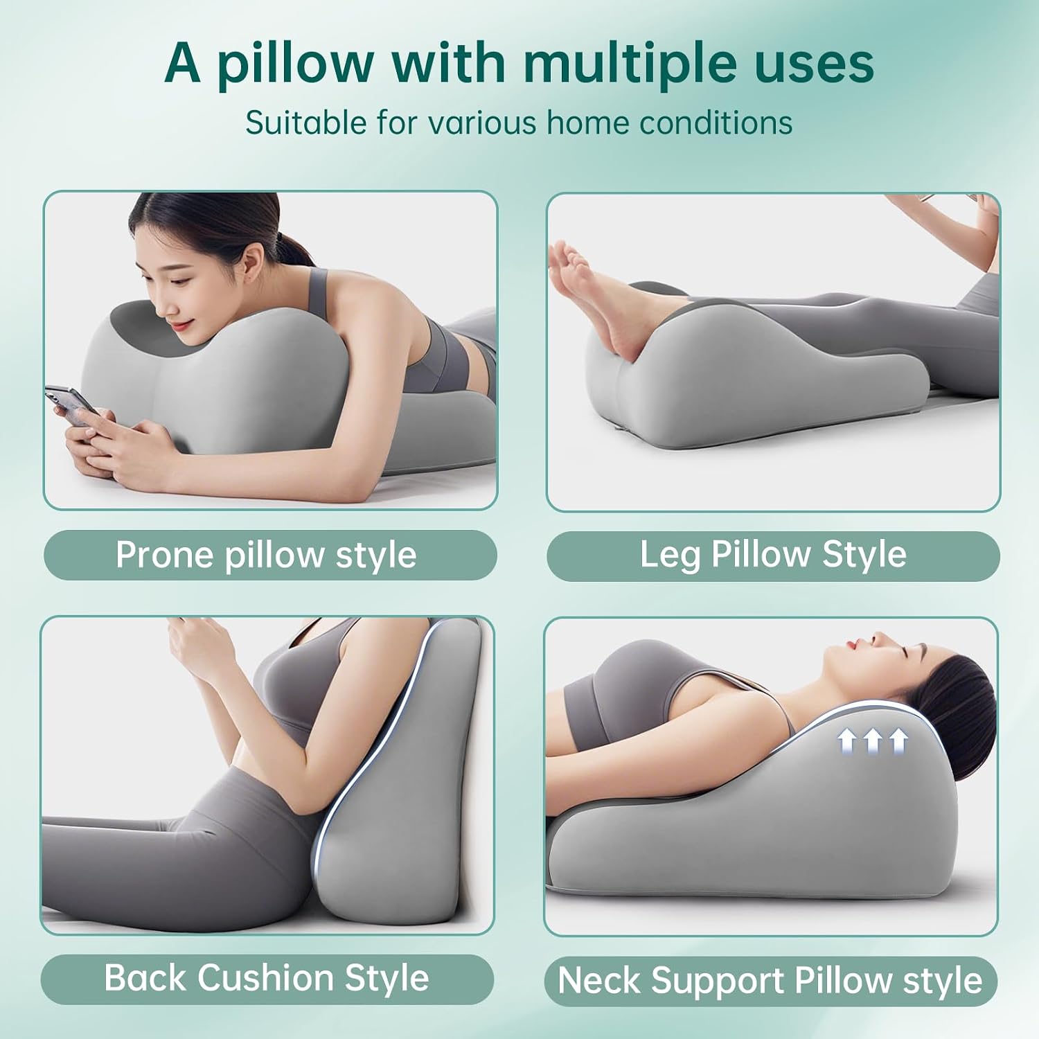 Memory Foam Wedge Pillow Intimacy Couples Pillow, Pregnant Ergonomic Contoured Position Pillow for Sleeping & Reading, Multi-Functional…