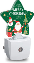 Star Night Light with Dusk to Dawn Sensor, Santa Claus Plug in Night Light for Kids Bedroom Nursery, Soft Warm Glow Lamp for Hallway…