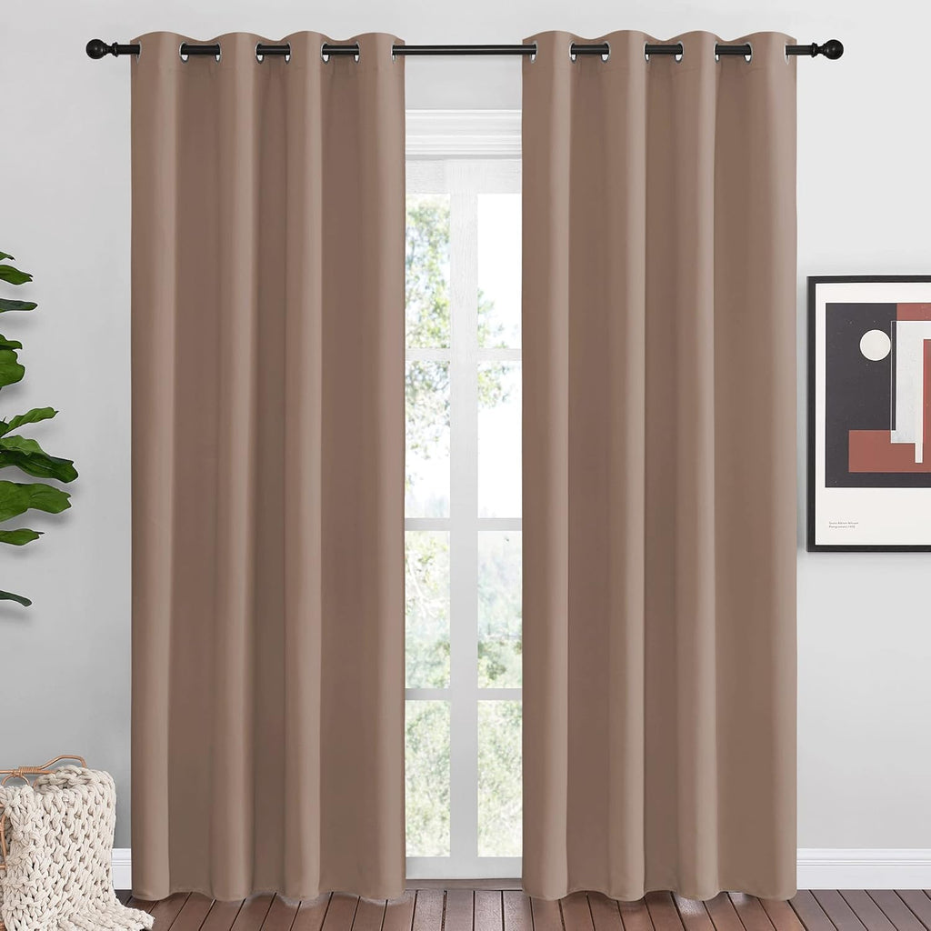 Nicetown Blackout Draperies Curtains Panels - Window Treatment Thermal Insulated Solid Grommet Blackout Curtains/Panels/Drapes for Bedroom…