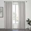 Topfinel 84 Inch Longth 40 Inch Wide 100% Blackout Linen Curtains 2 Panels Set for Bedroom Back Tab Rod Pocket Pleated Thermal Insulated En…