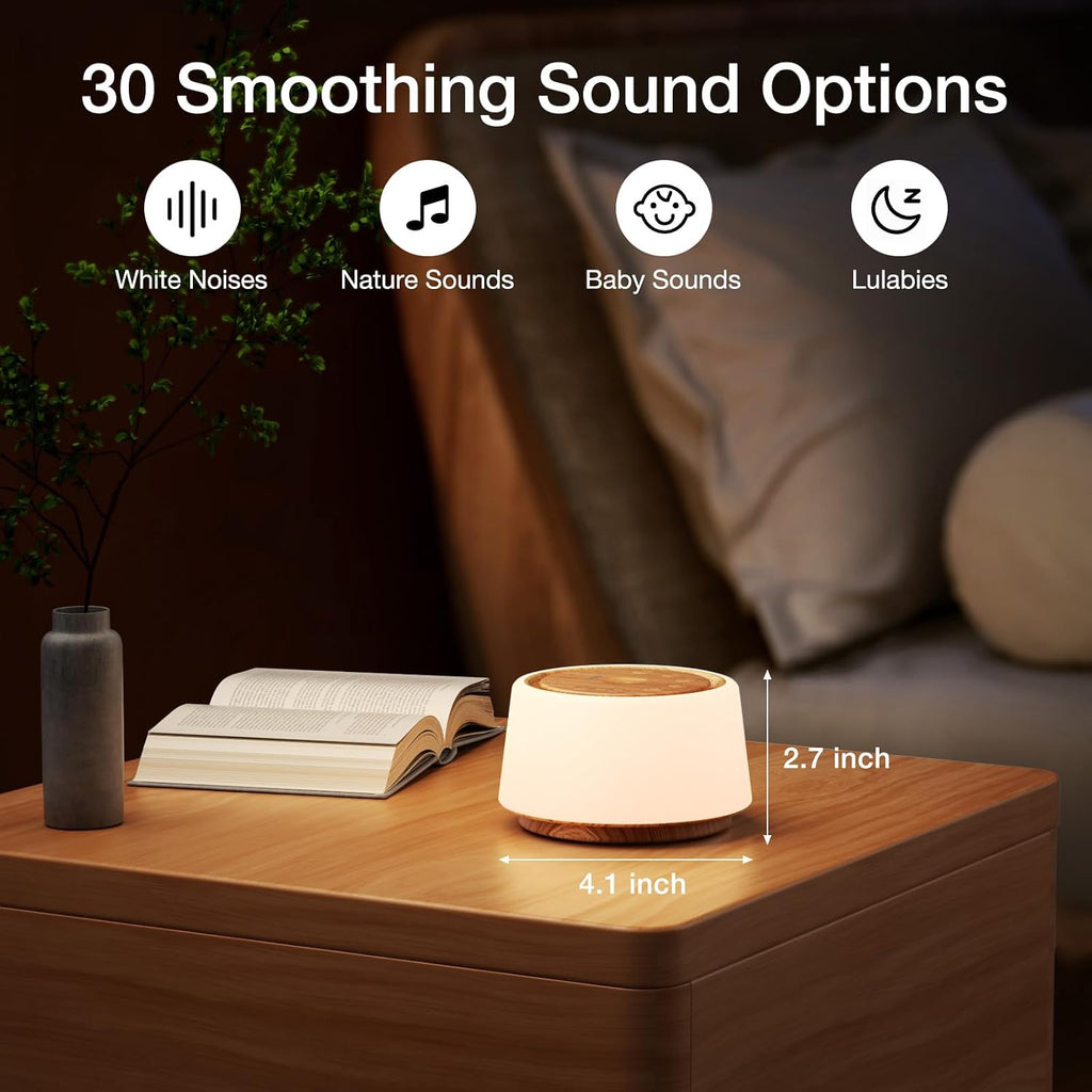 Leicex White Noise Sound Machine | White Noise Machine for Sleep | 30 Soothing Sounds | 10 Colors Night Light | Portable Sound Machine for…