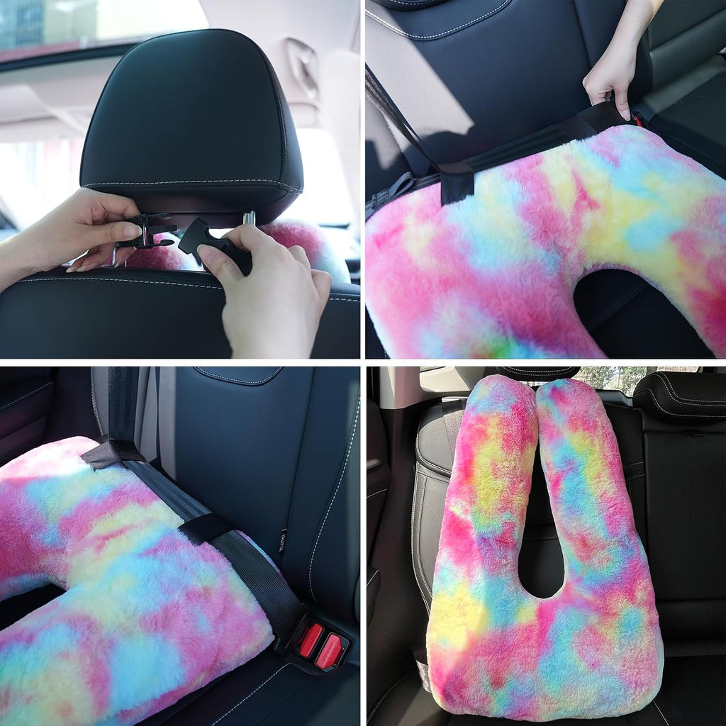 Atablyn-Foryourdailylife Car Pillow - Soft Adult and Child Car Sleeping Neck Head Support H-Shape Travel Pillow Cushion Car Seat Safety Cot…