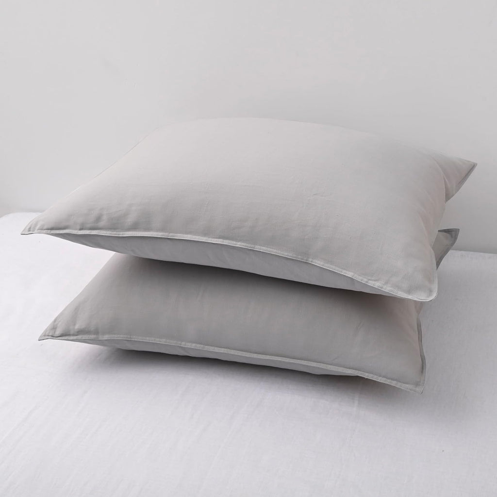 Chuffed Linen Pillowcases 2 Pack 100% Linen Standard Pillow Cases, Breathable and Cooling Washed Pillowshams with Zipper Closure, 20x30 Inc…