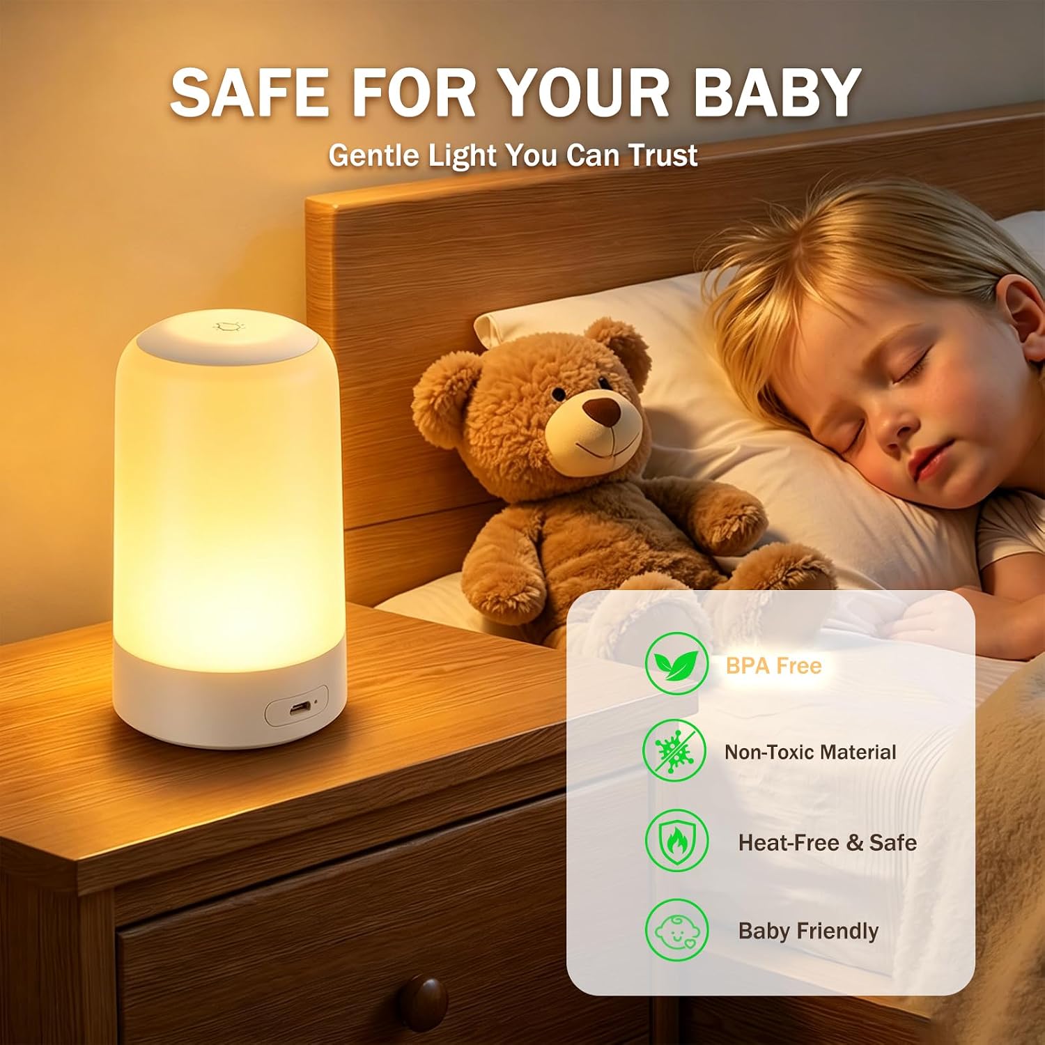 Bedside Touch Night Light, Baby Nursery Nightlight for Kids Adults, Egg Light with Timer, Dimmable Small Cordless Table Lamp for…