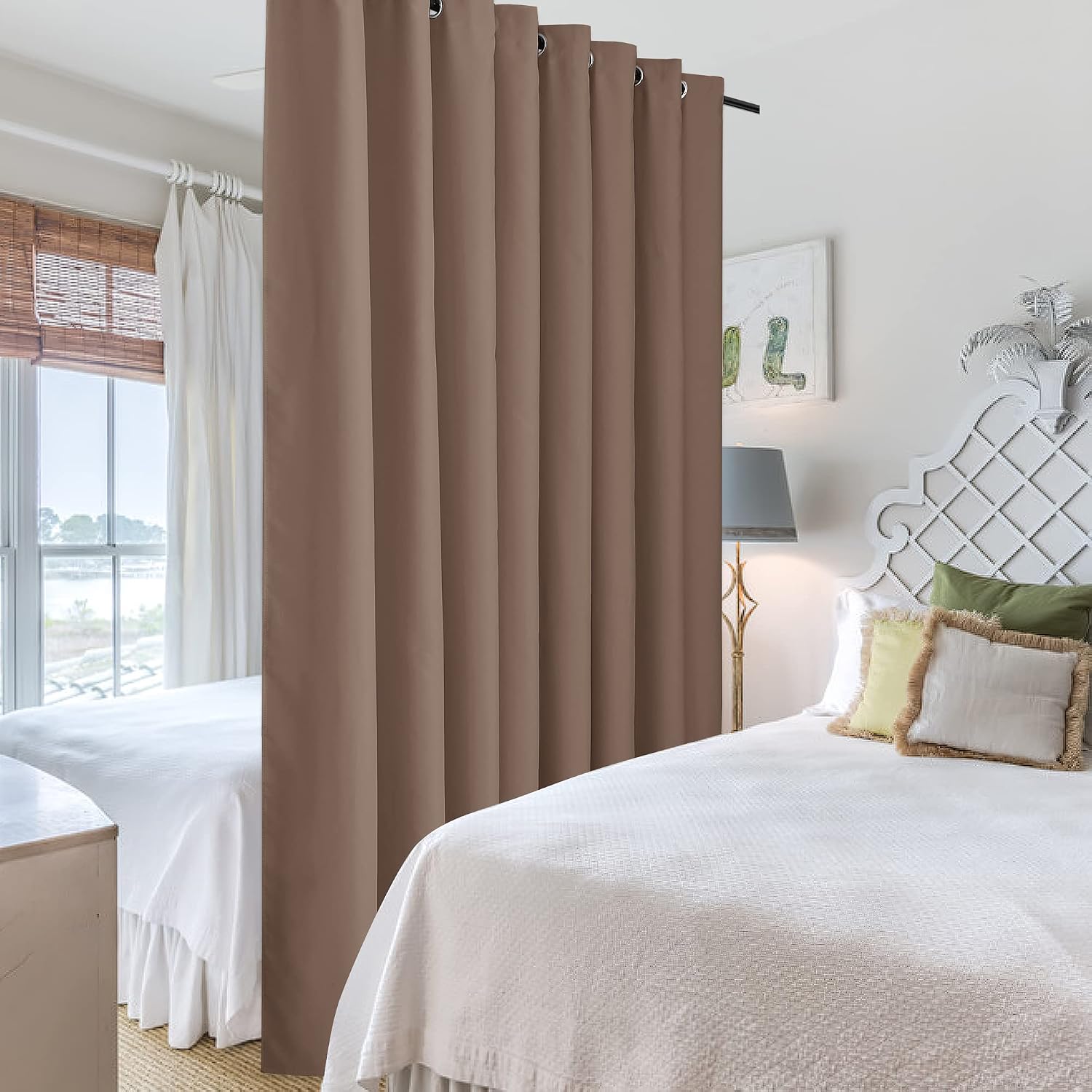 Rybhome RYB HOME Room Divider Curtain for Living Room/Home Theatre/Inside Porch, Insulated Blackout Vertical Blind Split Room Create Privac…