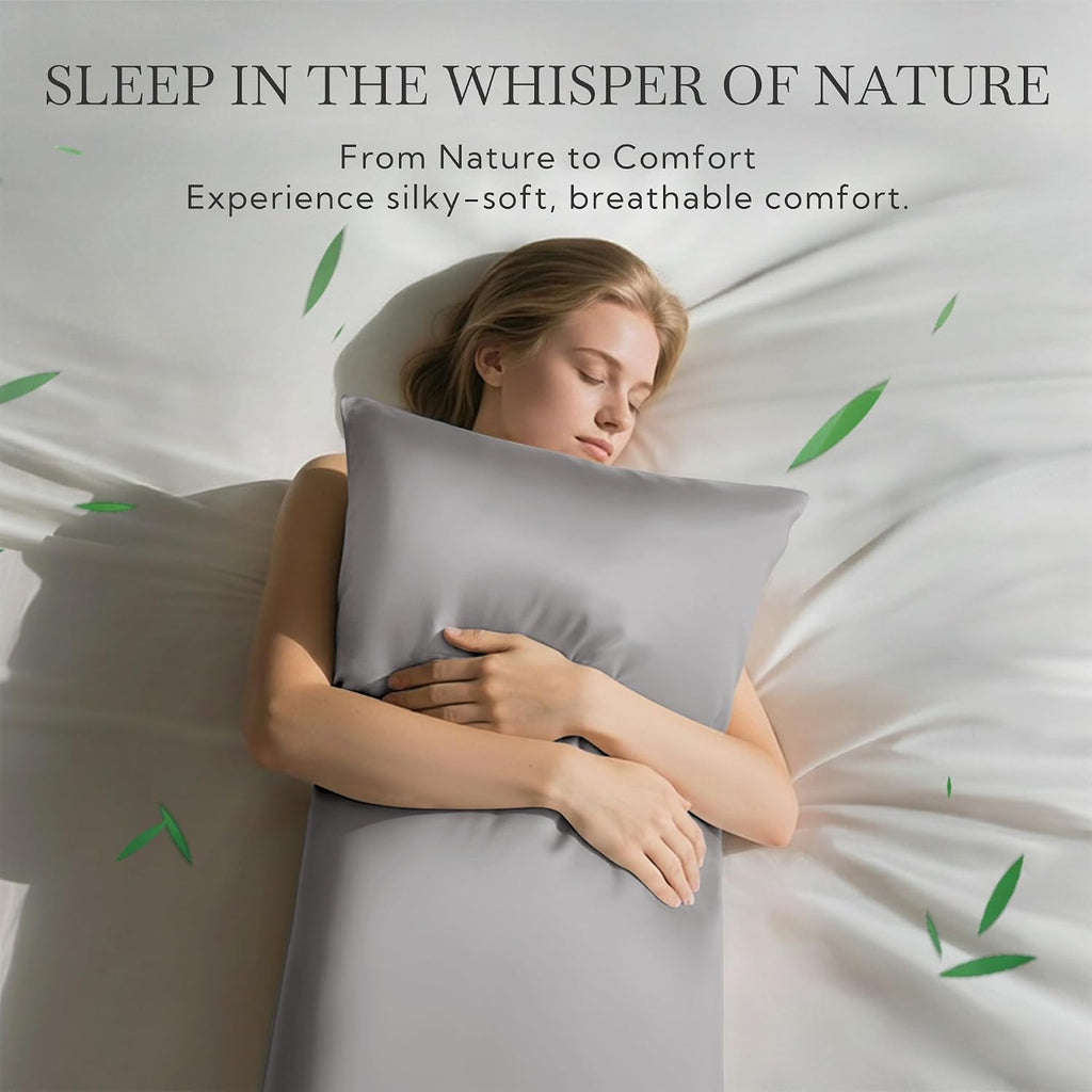 MR&HM King Pillow Cases Set of 2, Cooling Pillow Case for Hot Sleepers 20"x40", Breathable & Moisture Wicking, Soft Envelope Pillowcas…
