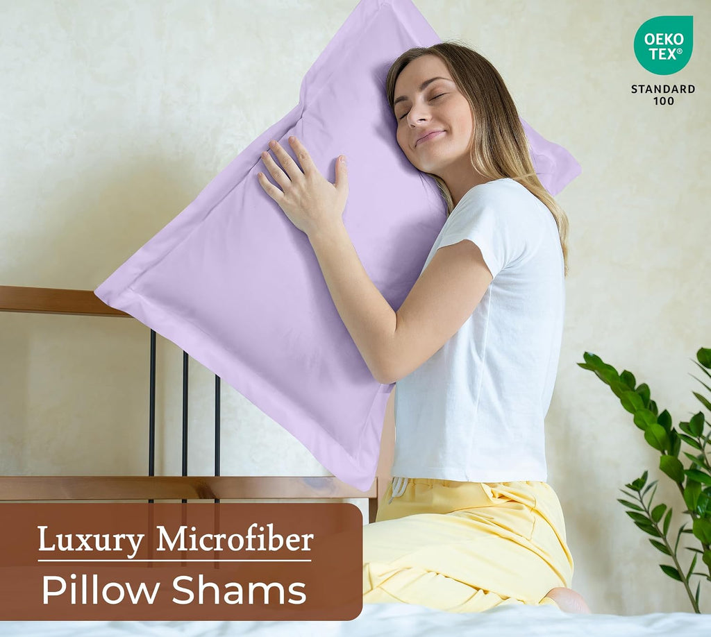 Royalelinens Royale Linens Pillow Shams 2 Pack Euro Size 26x26 Inch - Brushed 1800 Microfiber - Bed Pillow Shams, Wrinkle Resistant Super S…