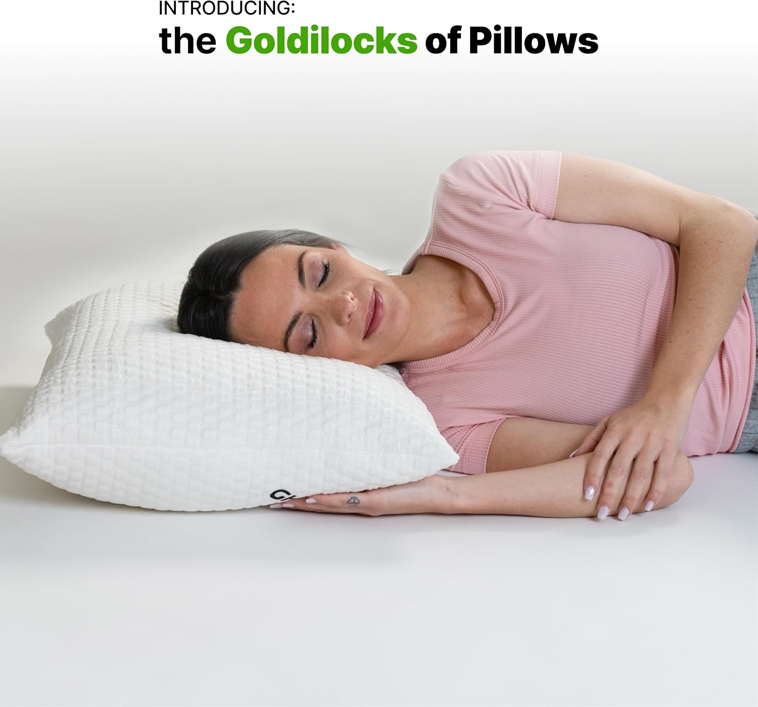 GhostBed Shredded Memory Foam Pillow with Adjustable Gel and Cooling Breathable Cover - Queen Size Shredded Pillows CertiPUR-US Certified…