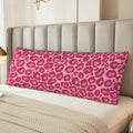Sovvin Pink Leopard Print Body Pillow Cover Long Pillow Case with Zipper Decorative Soft Cushion Bedding Pillowcase for Couch Bedroo…