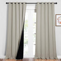 Nicetown Full Shading Curtains for Windows, Super Heavy-Duty Black Lined Blackout Curtains for Bedroom, Privacy Assured Window Treatment (N…