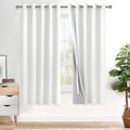 Xwzo 100% Blackout Curtain Panels - Thermal Insulated Black Liner Curtains, Noise Reducing and Heat Blocking Drapes for Hall and Studio Win…