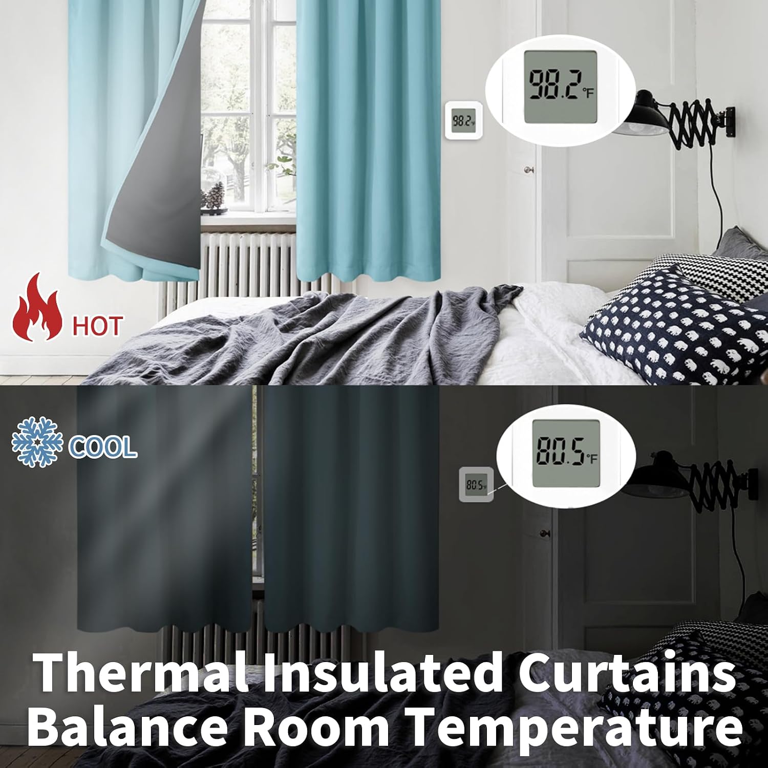 BGment 100% Blackout Curtains for Bedroom 63 Inch Length, Full Room Darkening Curtains for Living Room Rod Pocket with Thermal Insulated…
