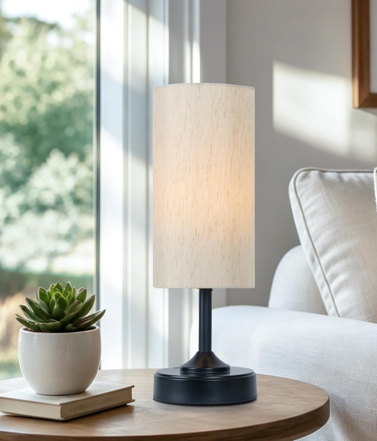 EZVALO Cordless Table Lamp, Ambient Light, Dimmable, Touch, Timer, 2700K, Decor, Portable, LED, Desk Lamp, Bedside, Kitchen Lamp…