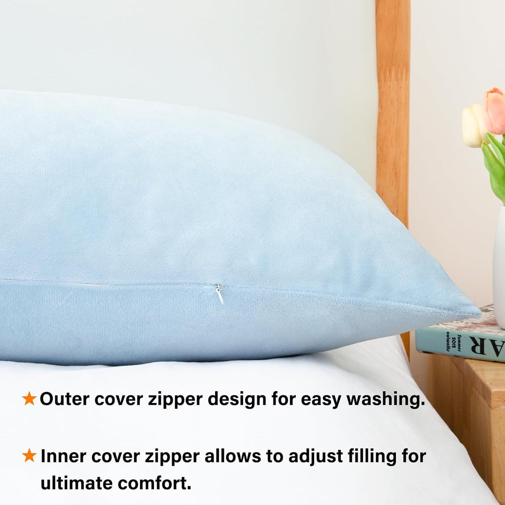 1 MIDDLE ONE Body Pillow, Memory Foam Body Pillows for Adults Sleeping, Long Pillow for Bed, Big Large Firm Full Body Pillow for Side…