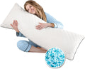 MAGIC ELEPHANT Body Pillow, Memory Foam Body Pillow for Adults, Long Pillow for Bed and Sleeping, Full Long Bed Pillow (White-Without…