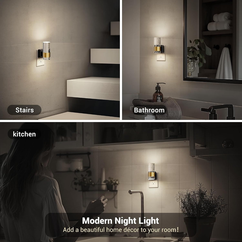 JandCase Night Light, Night Lights Plug into Wall, Dimmable LED Night Light with Adjustable Brightness, Automatic Night Lights Plug in…