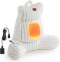Amélie Home Heated Faux Fur Reading Pillow 3 Temperature Backrest for Sitting in Bed Support Cushion, USB-Powered(No Power Bank Included)…