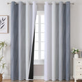 Estelartextiler Estelar Textiler Grey and Greyish White Blackout Curtains & Drapes for Bedroom, Thermal Insulated Ombre Blackout Drapes, Full…